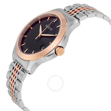 gucci mens watch rose gold|gucci rose gold watch ladies.